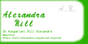 alexandra mill business card